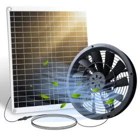 Binglux 755824608719 Solar Powered Fan 20w Fans For Outside Waterproof Exhaust