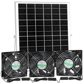 Blessny 785034487804 Solar Powered 25w Fan Kit For Intake Or Exhaust Air - Ideal Chicken Coop Gr