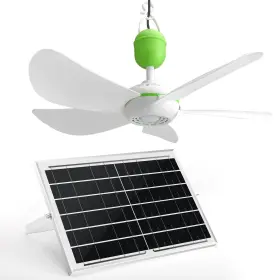 Bl-6c Blessny Solar Powered Ceiling Fan For Outdoor 15w Monocrystalline Panel Small