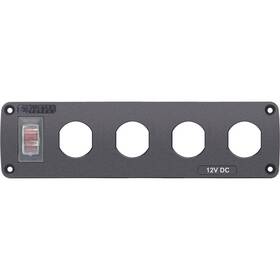 Blue Sea Systems B07pp1v789 4369 Water-resistant Accessory Panel 4 Blank Sockets Grey