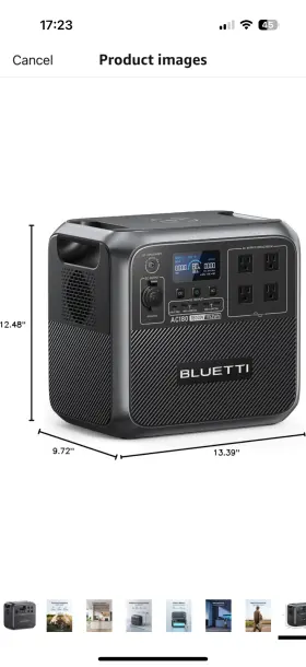 Ac180-us-gy-bl-spfus Bluetti Ac180 1800w Portable Power Station -