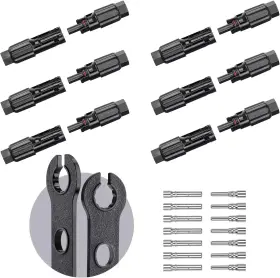 Bougerv 445025637696 12 Pcs 8awg Solar Connector Panel Cable Connectors