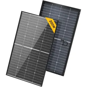 200w Bougerv 664404434375 1pc 12v N-type 16bb Bifacial Solar Panel For Rv Camping Boat Marine