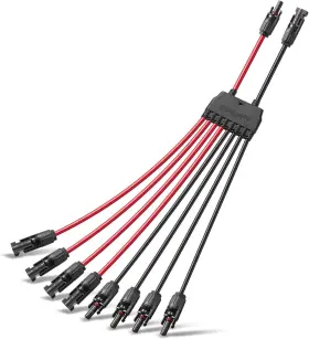 Bougerv 744759137869 Solar Parallel Connectors For 2-4 Panels Extra Long 2 To 8 Y Bran