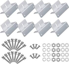 Bougerv Ise060 8 Units Solar Panel Mounting Z Brackets Mount