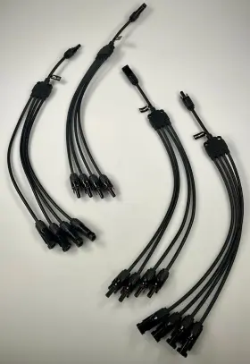 Ise148 Bougerv Y Branch Connectors For Solar Panel - 2 Pairs-m/ffff And F/mmmm