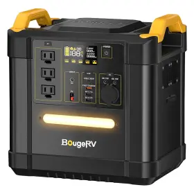 1456wh Bougerv Ise164 Solar Generator Lifepo4 Power Station With 2200w Ac Outlet For Rv