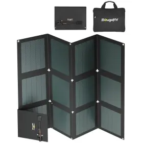 Ise178 Bougerv Cigs Portable 100w Solar Panel 360 Flexible Rv Camping Home W Carry Bag