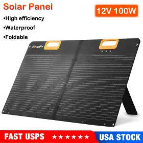 Ise192 Bougerv Foldable 100w Solar Panel Self-supporting For Power Station Camping Rv