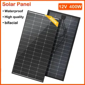 Ise225 Bougerv Bifacial 400w Solar Panel 10bb Cell Rv Camping Home 23% High-efficiency