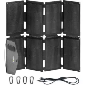 Sp001-bk-grusga Bougerv 100 Watt Fiberglass Portable Solar Panel Foldable Cell For Camping