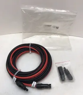 X001jwu1oj Bougerv Black Red 10 Awg Solar Panel Extension Cable Silicon Wire Connector 20ft