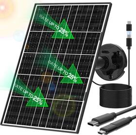 Bozhongdianziyouxiangongsi Sp-8w-n 8w Solar Panel For Security Camera Micro Usb And Usb-c Port