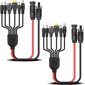 Stynljx06 Brand Guziko 6-in-1 Solar Panel Connector With Female And Male Connectors Universal 2 Pcs