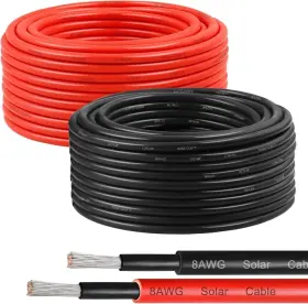 Branded 445056319370 8awg Solar Panel Wire 10mm 2 Pack 50ft Red And Black Extension Cable Pv W