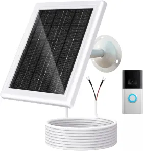 Branded 744110886344 Ring Solar Charger 5w 12vac Compatible With Video Doorbell 3/3 /4 Battery
