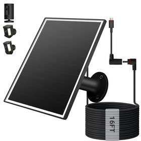 Branded 786402814628 Solar Panel For Ring Camera/wyze Cameras 6w Charger With Usb-c And Barrel P