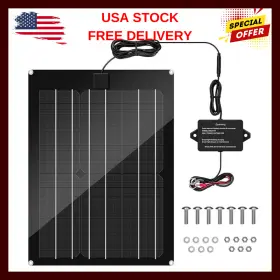 Zm-050 Branded Solar Battery Charger Maintainer 20w Panel Kit For Dump Trailer Built-in