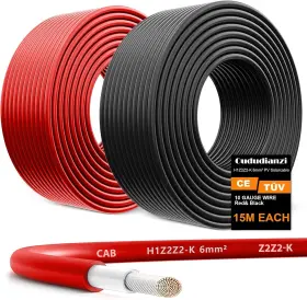 H1z2z2-k Branded01 445054224294 2x50 Feet Solar Panel Wire 10awg Tinned Copper Extens