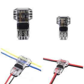 Bf-t2p12m Brightfour T Tap Wire Connectors For 16-24 Awg Wires No Stripping 3 Way
