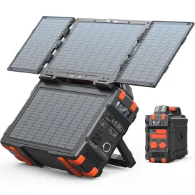 Browey 774034568750 Power Station With Hidden Folding Solar Panel Self-charge And Pass-through Charging