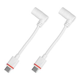 Btfo 1085334 2pcs Barrel Plug To Usb-c Power Adapter For Ring Solar Panel And