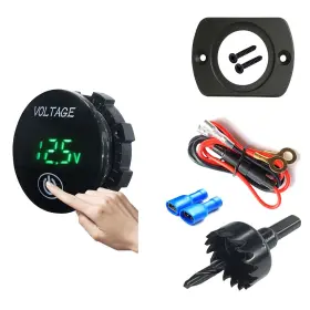 Buennus148greenst Buennus 4 In 1 Car Voltmeter With Touch Switch Battery Capacity Tester Motorcyc