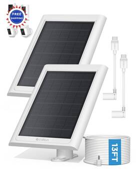 Callsun Callsun-rsp2.4-2 Solar Panel Compatible Ring Stick Up Outdoor Cam Spotlight 13ft 2