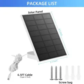 Camoon 901425854886 5v Solar Panel For Usb Power Cctv Camera Security Cam Battery Charger Outdoor