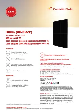 Cs6r-390ms-hl Canadian Solar Lot Of 13 New 390 W Panels -