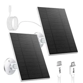 B0cn5pprs9 Catgod 2pc 5w Solar Panel For Security Camera With Micro Usb And Usb-c Port
