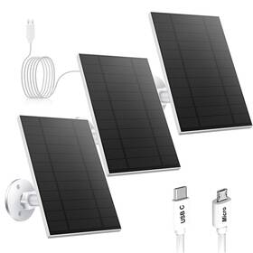 Catgod B0cn5qkwcj 3pc 5w Solar Panel For Security Camera With Micro Usb And Usb-c Port