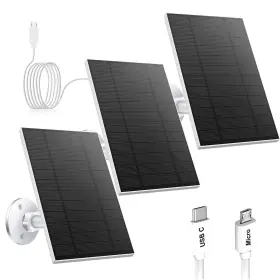 B0cn5qkwcj Catgod 3pc 5w Solar Panel For Security Camera With Micro Usb And Usb-c Port