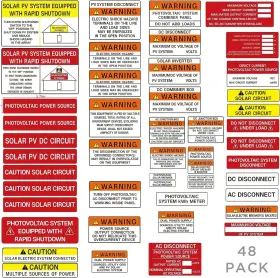 16335032 Cdxhome Photovoltaic Solar System Installer Label Kit 2020 2017 Code Electrical Pa