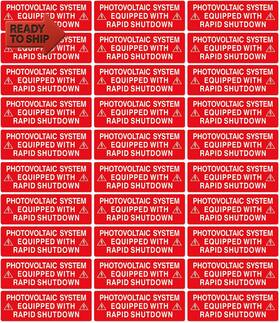 Cdxhome 705353197000 30x Pv Solar System Label Pack - Ensure Safety And Compliance Stickers- Phot