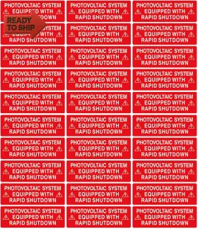 Cdxhome 705353197000 30x Pv Solar System Label Pack - Ensure Safety And Compliance Stickers- Phot