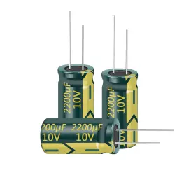 0.39x0.79in Cermant Celent 264 20pcs 10v 2200uf Capacitor 10x20mm High Frequency Aluminum Elect