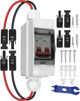Lqx-c32.2 Cnlonqcom Solar Panel Disconnect Switch 32 Amp 500v Dc Miniature Circuit Breaker With P