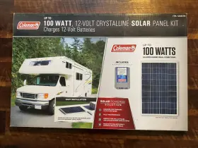 1206179 Coleman 38108 100w Solar Panel Kit 12v 8.5 Amp Charge Controller