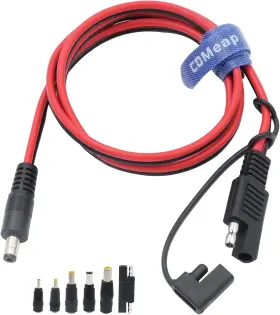 Saedc5521c08 Comeap Sae To Dc Adapter For Jackery Solar Panel 3.31ft Black