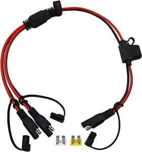 Cuzec 619317768772 14awg 2-way Splitter Sae Connector 1 To 2 Power Charger Adapter
