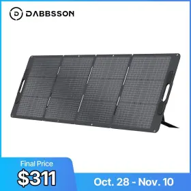 Dbs210sc Dabbsson 210w Portable Solar Panel Foldable Ip67 For Power Station Camping Home