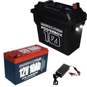 Dakota Lithium 857006006426 - Power Box With 12v 10ah Lifepo4 Battery Included 11 Year Usa