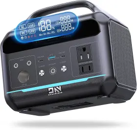 600w Daranener 786213972654 Portable Power Station 300w Solar Generator 204wh Surge Batt
