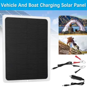 L02ep5bb Dazone Solar Panel 10w 12v Trickle Battery Charger Kit Maintainer Boat Rv Car Vehicle