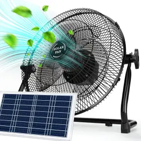 Dbf-fan-01 Dbf Battery Operated Solar Fan 2-in-1 Panel Powered And Ac Charger Power