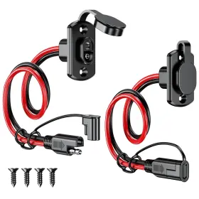 A220724 Depvko 2pcs Sae Quick Connector Harness 1ft 12awg Adapter Male Plug To Female S