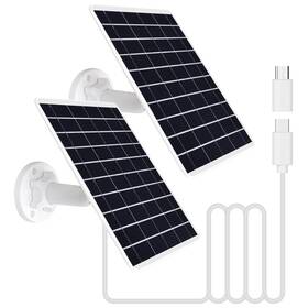 Dftim Ty-110-01p 2-pack 8w Solar Panel With Dc 5v Cable For Rechargeable Cameras Ip65ttttttt