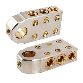 Dhyanaom 421247662555 Pair Of Battery Terminals /- Post Compatible Connectors 6 1/0 Ga
