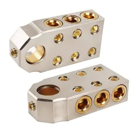 Dhyanaom 421247662555 Pair Of Battery Terminals /- Post Compatible Connectors 6 1/0 Ga